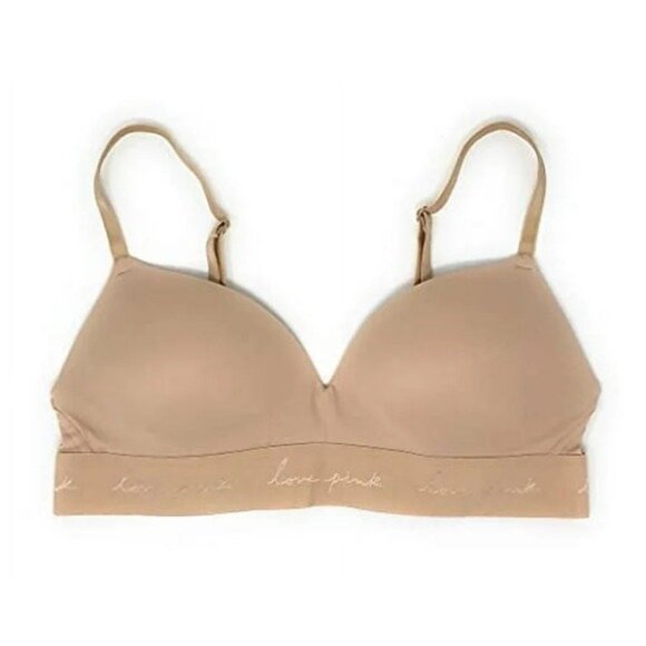 PINK Victoria's Secret  Wireless Wear Everywhere Wireless Push-Up Bra Sz 34DD - Picture 1 of 9